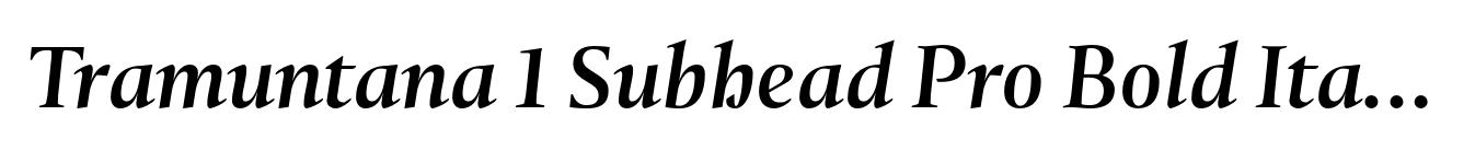 Tramuntana 1 Subhead Pro Bold Italic image